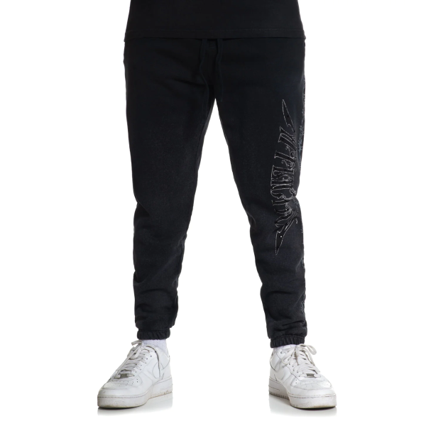 Штани Affliction Black Night Sweatpant Black Beauty Potassium Spray