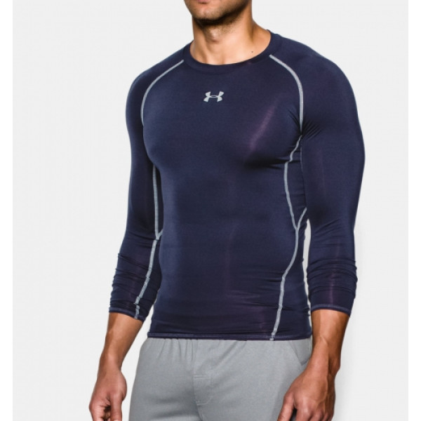 Компресійна футболка Under Armour HeatGear Compression Long Sleeve Midnight Navy