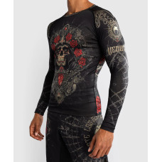 Рашгард Venum Santa Muerte 5.0 Men’s Long Sleeve Rashguard Deep Black Gold