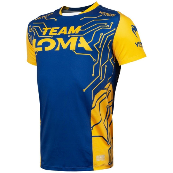 Футболка Venum Loma Fight Dry Tech T-shirt Blue Yellow