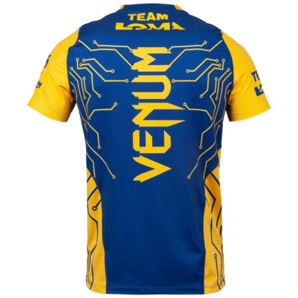 Футболка Venum Loma Fight Dry Tech T-shirt Blue Yellow