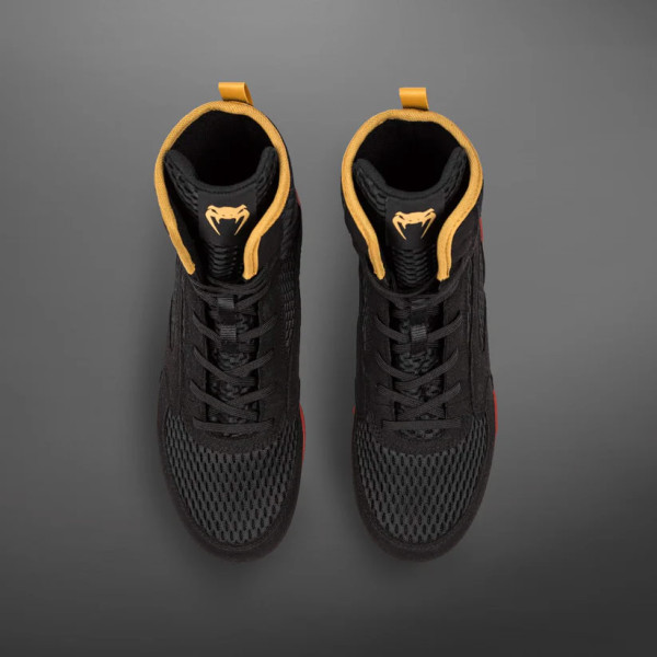 Боксерки Venum Contender Boxing Shoes Black Gold Red