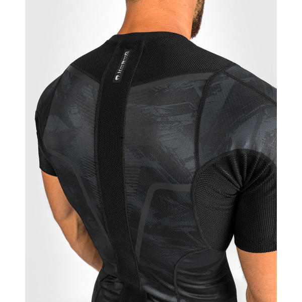 Компресійна фуболка Venum Electron 3.0 Rashguard Short Sleeves Black