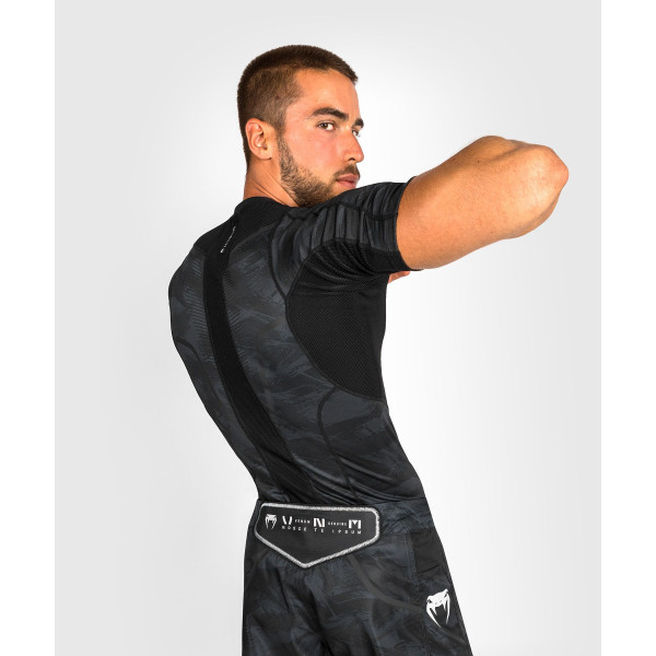 Компресійна фуболка Venum Electron 3.0 Rashguard Short Sleeves Black