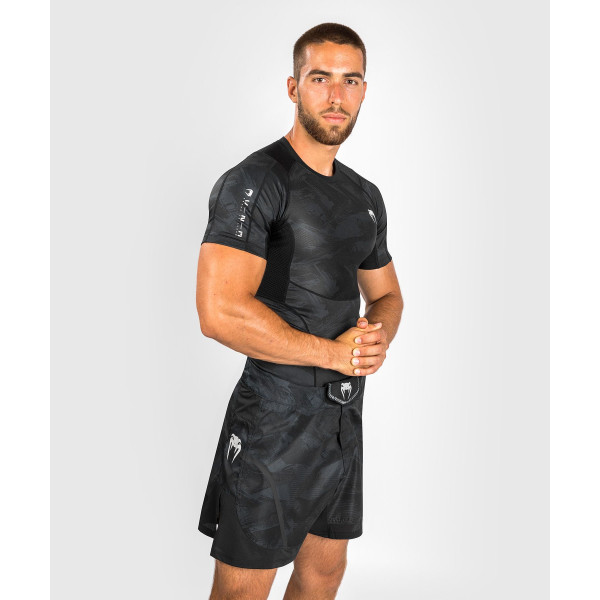 Компресійна фуболка Venum Electron 3.0 Rashguard Short Sleeves Black
