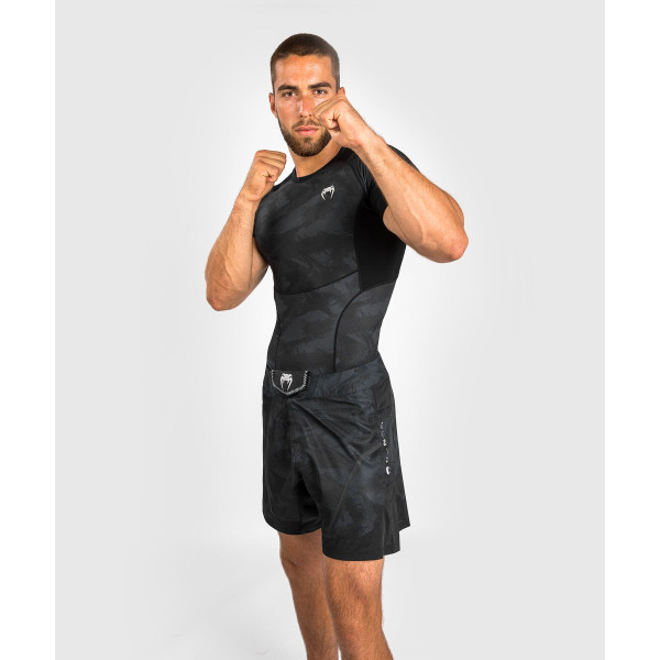 Компресійна фуболка Venum Electron 3.0 Rashguard Short Sleeves Black