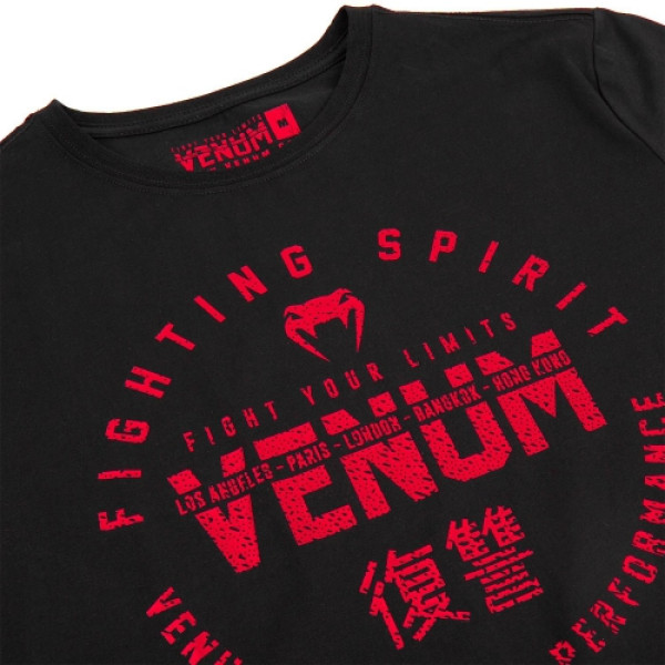 Футболка Venum Signature T-shirt Short Sleeves Black Red