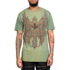 Футболка Affliction Absolution Tee VTG Green Potassium Spray