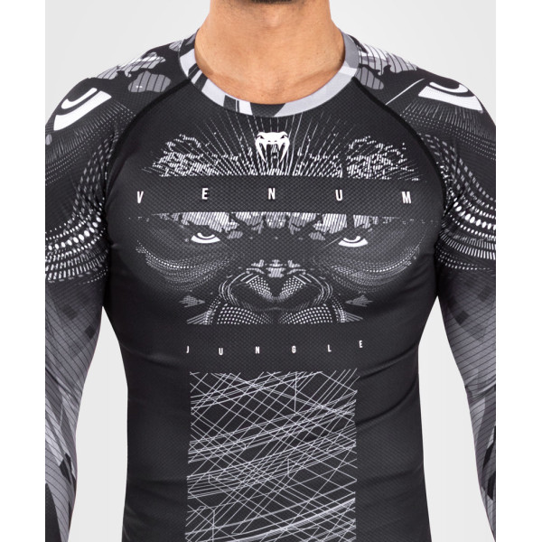 Рашгард Venum Gorilla Jungle Rashguards Long Sleeves Black White