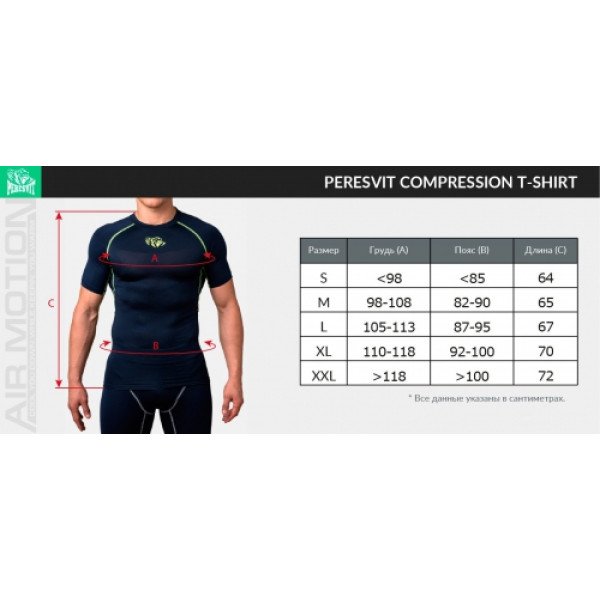 Компресійна футболка Peresvit Air Motion Navy Grey Short Sleeve
