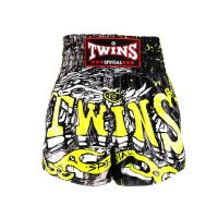 Шорти для тайського боксу Twins TBS-Graffiti Yellow Black
