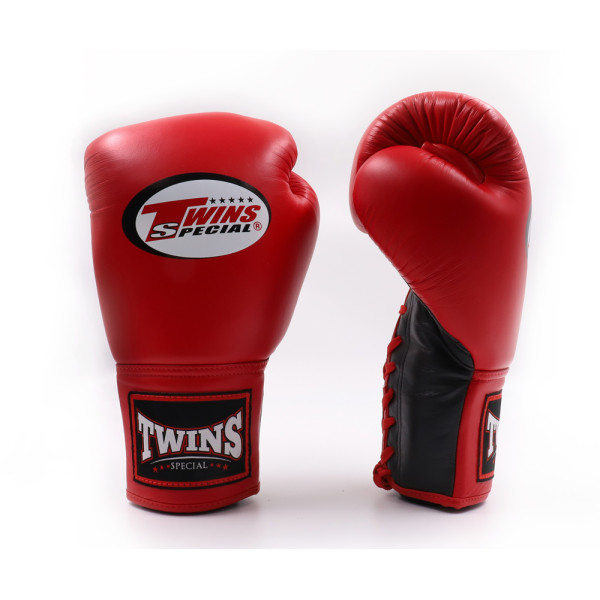 Боксерські рукавиці Twins Lace Up Boxing Gloves BGLL1 Red Black