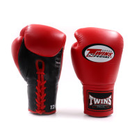 Боксерські рукавиці Twins Lace Up Boxing Gloves BGLL1 Red Black