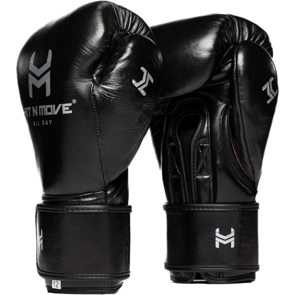 Боксерські рукавиці Hit N Move All Day Pro Gloves Hook and Loop Black