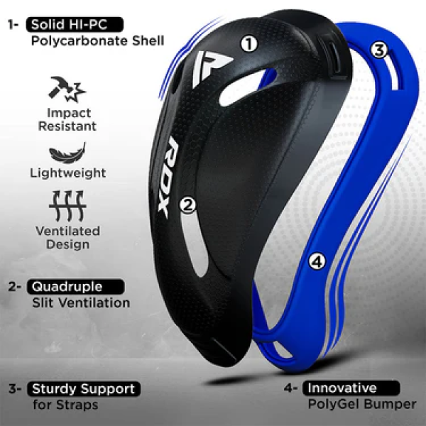 Захист паху RDX Cx Polygel Groin Cup Blue Black