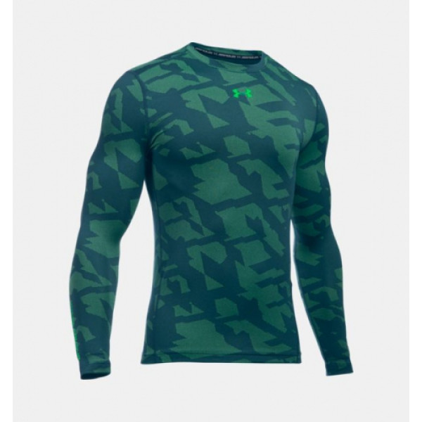Компресійна футболка Under Armour ColdGear Jacquard Compression Crew Nova Teal