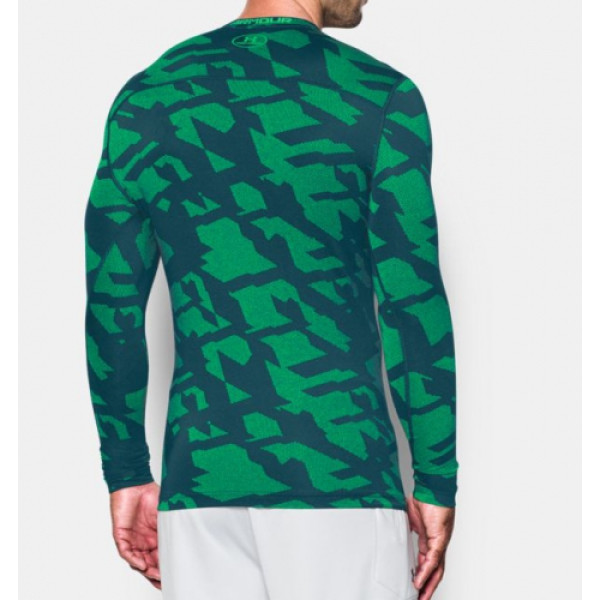 Компресійна футболка Under Armour ColdGear Jacquard Compression Crew Nova Teal