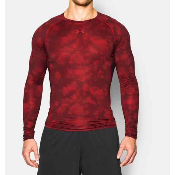 Компресійна футболка Under Armour Printed Long Sleeve Compression Shirt Red