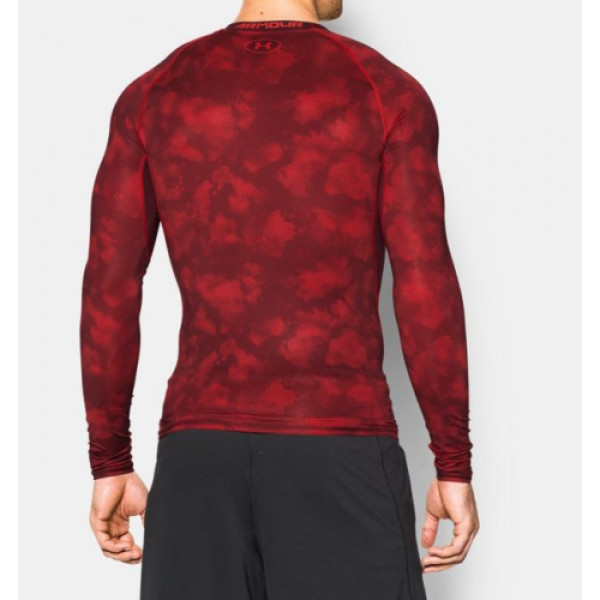 Компресійна футболка Under Armour Printed Long Sleeve Compression Shirt Red