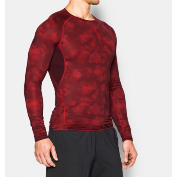 Компресійна футболка Under Armour Printed Long Sleeve Compression Shirt Red