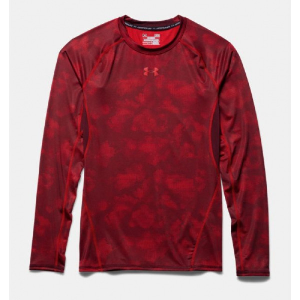 Компресійна футболка Under Armour Printed Long Sleeve Compression Shirt Red