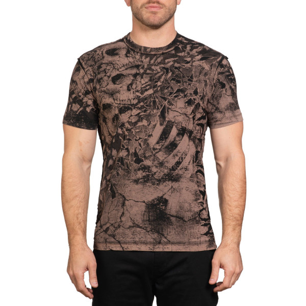 Двостороння футболка Affliction Duster Black Brown Lava Wash
