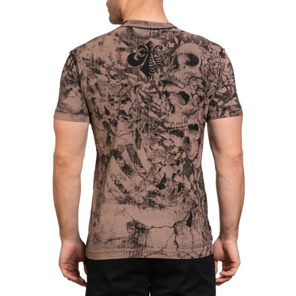 Двостороння футболка Affliction Duster Black Brown Lava Wash
