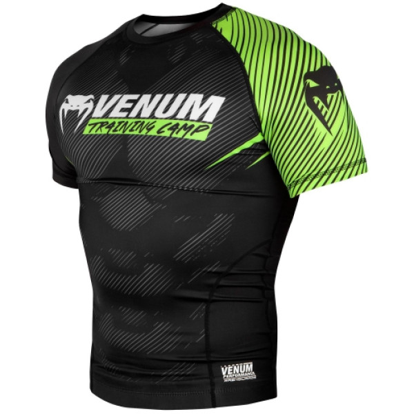 Рашгард Venum Training Camp 2.0 Rashguard Short Black Neo Yellow