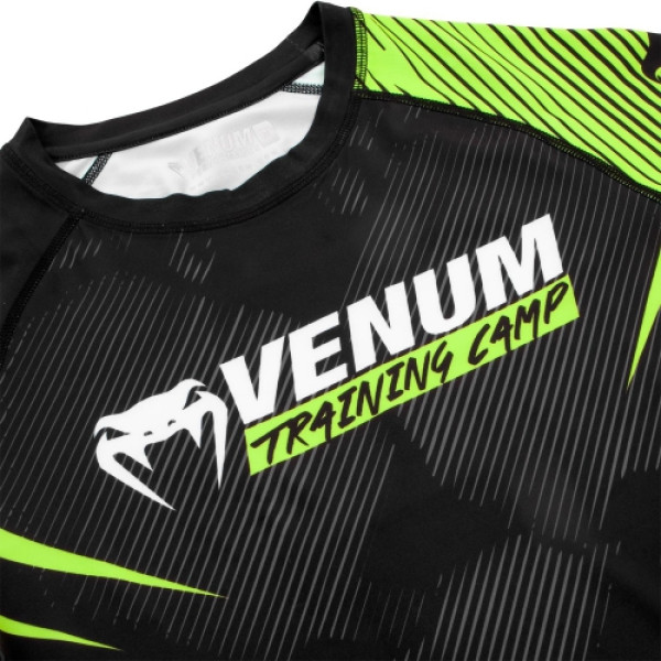 Рашгард Venum Training Camp 2.0 Rashguard Short Black Neo Yellow
