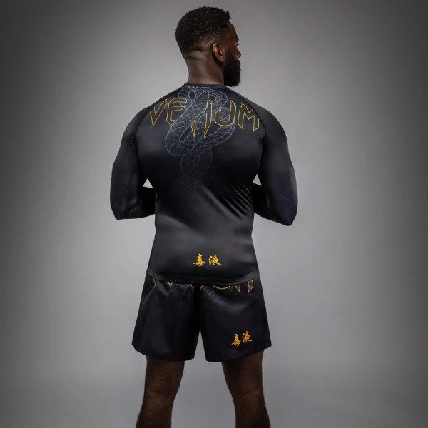 Рашгард Venum Serpenti Long Sleeve Rashguard Black Silver Gold