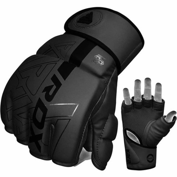 Рукавиці для MMA RDX F6 Kara Grappling Gloves Matte Black