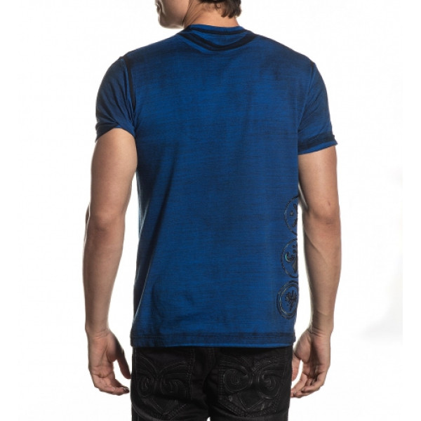 Футболка Affliction Divio Dare SS TEE Sapphire Blue
