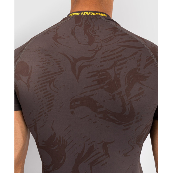 Рашгард UFC Venum FIGHT WEEK 4.0 Men's Short Sleeve Rashguards Dark Brown