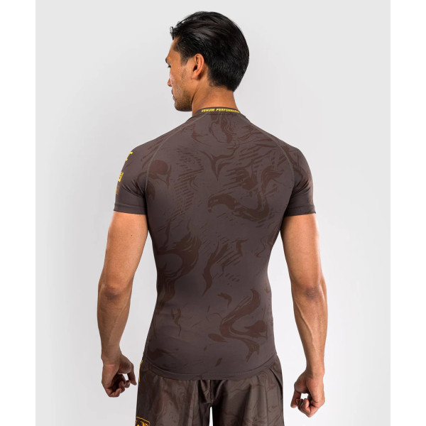 Рашгард UFC Venum FIGHT WEEK 4.0 Men's Short Sleeve Rashguards Dark Brown