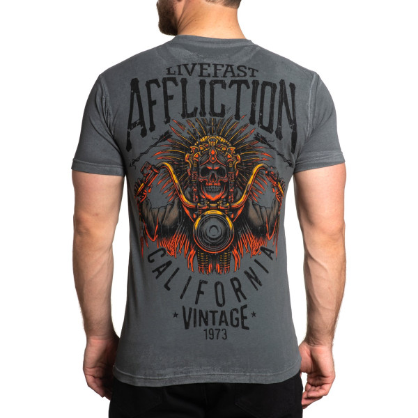 Футболка Affliction AC Ancient Rumble Rev. Charcoal
