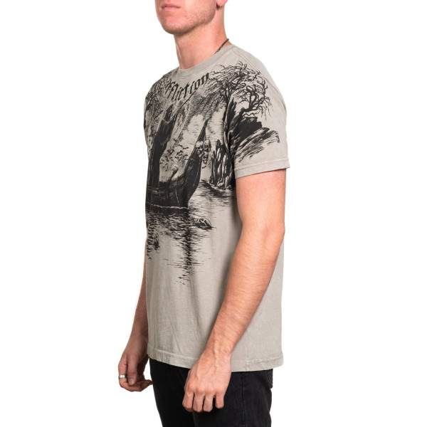 Футболка Affliction River Styx Silver Lava Wash