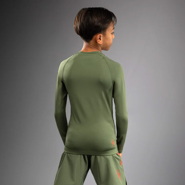 Дитячий рашгард Venum Contender Kids Rashguards Long Sleeves Army Green Orange