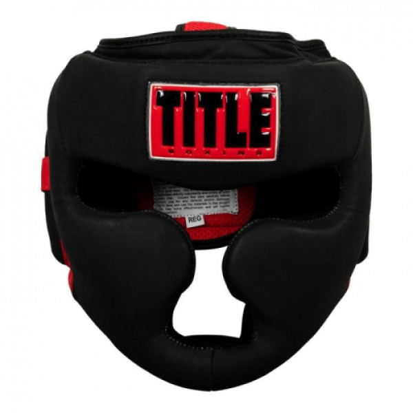 Шолом Title Leather Solar Headgear Black Red