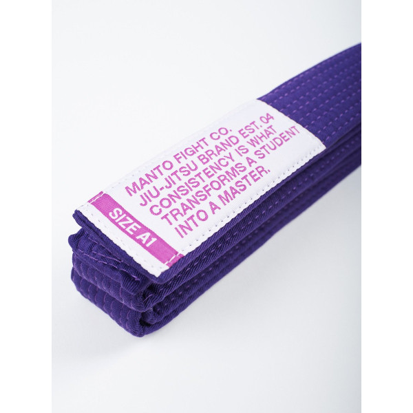 Пояс для кімоно MANTO Belt BJJ Motto Purple