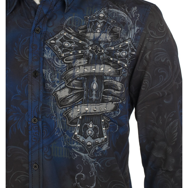 Сорочка Affliction Wage Chaos Longsleeve Multi-Colored