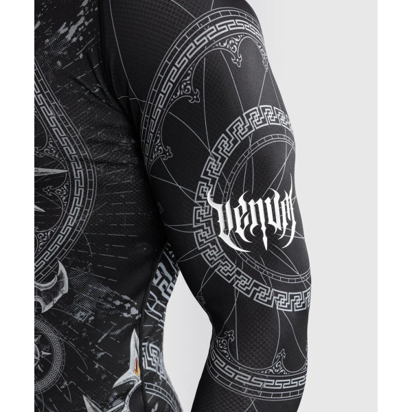 Рашгард Venum Gladiator 5.0 Men's Long Sleeve Rashguard Black Silver