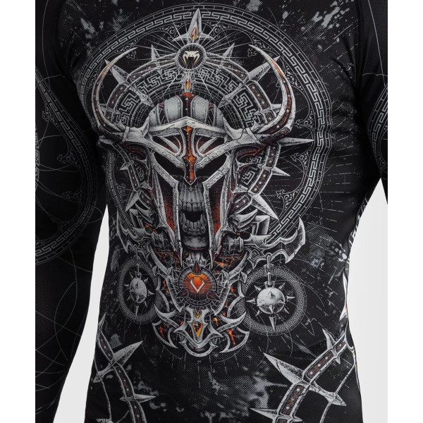 Рашгард Venum Gladiator 5.0 Men's Long Sleeve Rashguard Black Silver