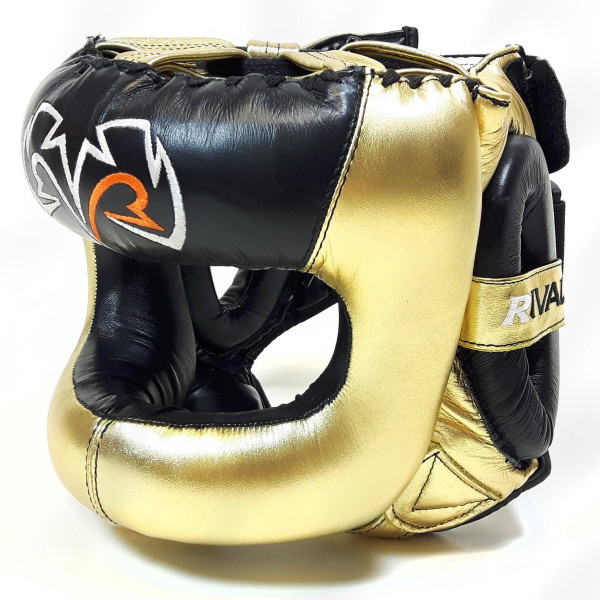 Боксерський шолом з бампером Rival Guerrero RHGFS3 Facesaver Headgear Gold