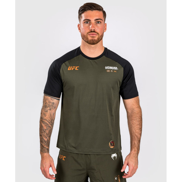 Тренувальна футболка Venum UFC AdrenalineFight Week Men’s Dry-tech T-shirt Khaki Bronze