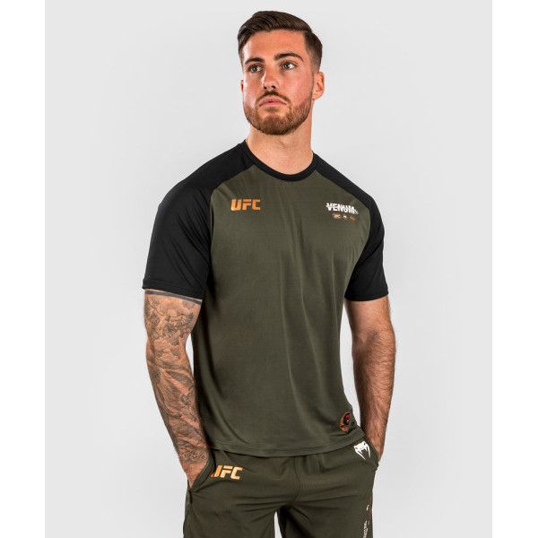 Тренувальна футболка Venum UFC AdrenalineFight Week Men’s Dry-tech T-shirt Khaki Bronze