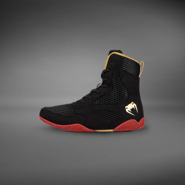 Боксерки Venum Contender Boxing Shoes Black Gold Red