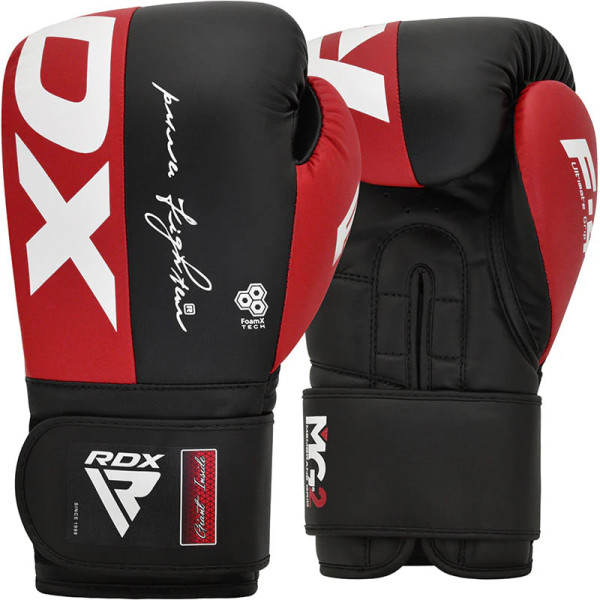 Боксерські рукавиці RDX F4 Boxing Gloves Hook & Loop Red Black