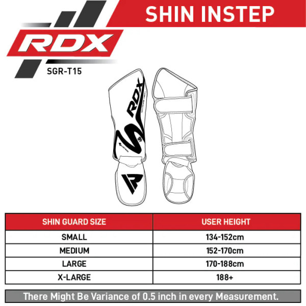 Захист гомілки RDX T15 Noir Black Shin Instep Guards Black