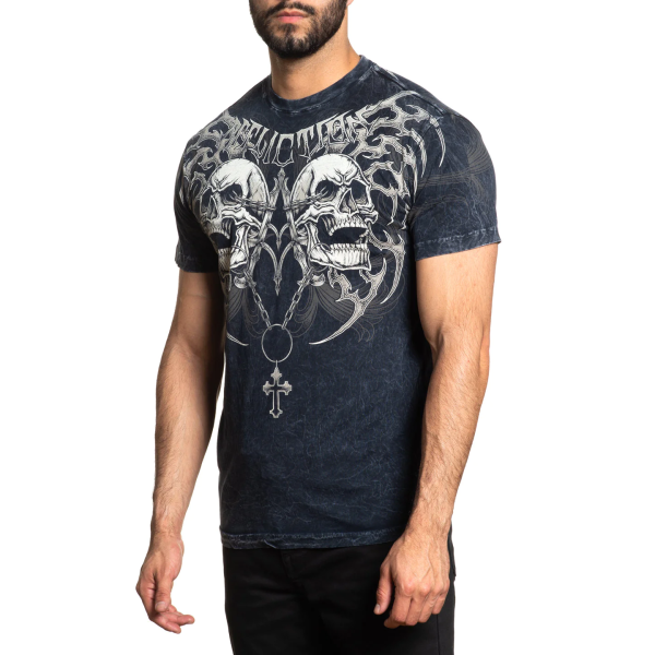 Футболка Affliction Shred Fest Black Heavy Lava Wash
