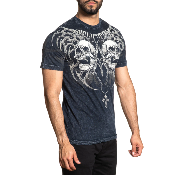 Футболка Affliction Shred Fest Black Heavy Lava Wash